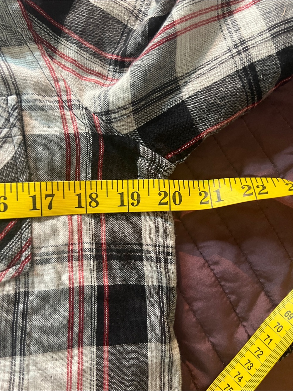 Billabong Black Striped Shirt with Red Plaid Detail reversible size L Women’s - Picture 6 of 12
